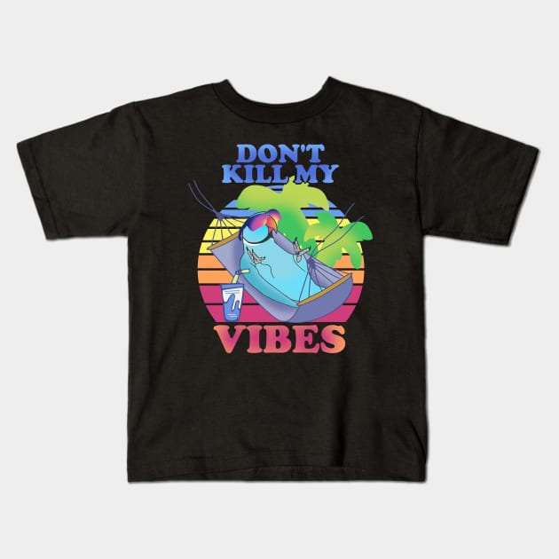 don't kill my vibes - blue indian ringneck Kids T-Shirt by FandomizedRose